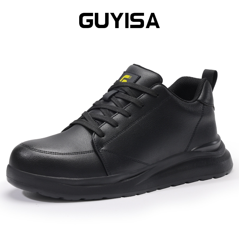 Guyisa รองเท้าเซฟตี้ รองเท้าทํางาน กันน้ํา หัวเหล็ก สีเขียวอ่อน 39-44 F096