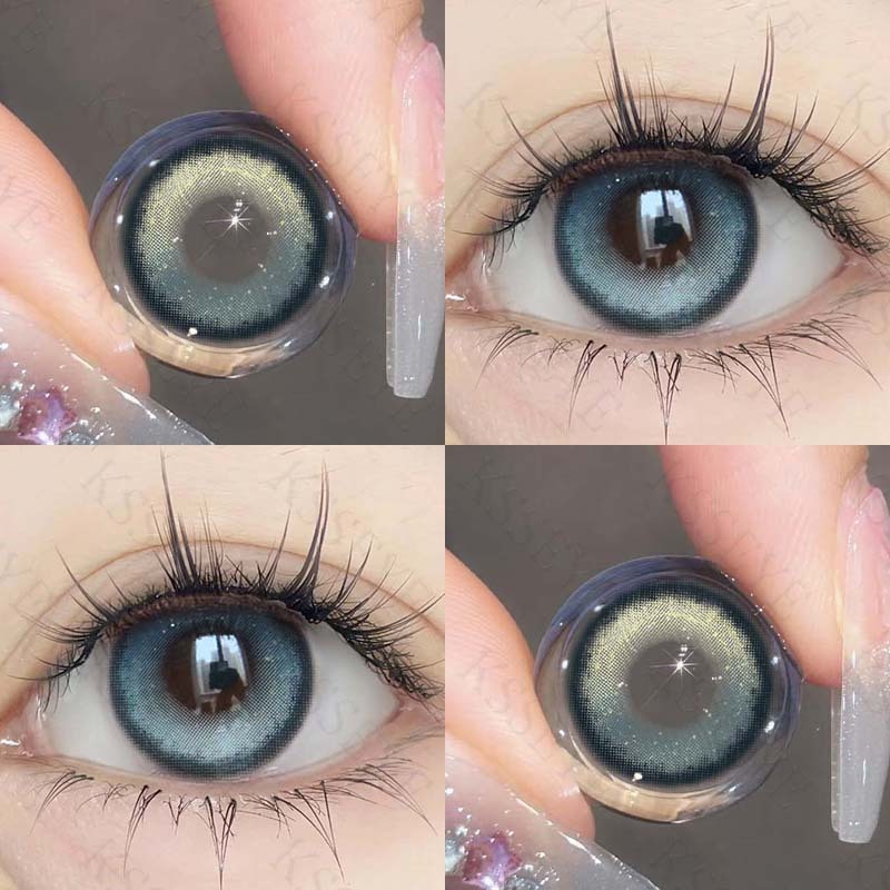 1 คู่(2 ชิ้น) คอนแทคเลนส์ Pandora Blue DIA:14.2 มม.สายตาสั้นองศา (0 ~-8.00) ใช้: 6 เดือนเลนส์ Kilala