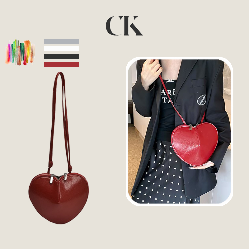CINVAI&KROZE ใหม่ฤดูใบไม้ร่วง/ฤดูหนาวแฟชั่นรักกระเป๋าสี่เหลี่ยมเล็กกระเป๋าสะพายข้าง