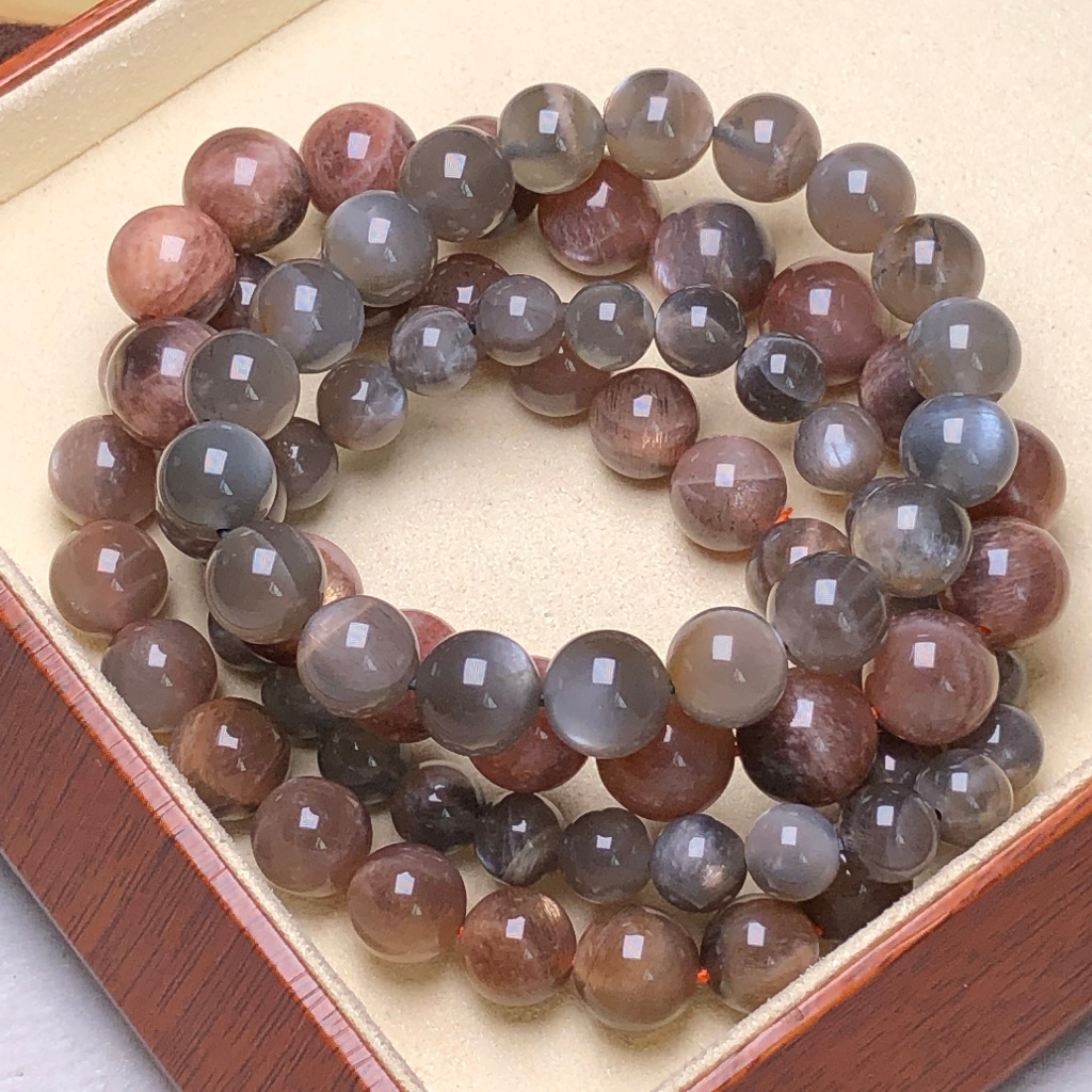 สร้อยข้อมือ Gugan Sunstone ธรรมชาติ 7/8/9/10/11/12 มม.: Golden Rays บนข้อมือ นําความมงคลและแสง