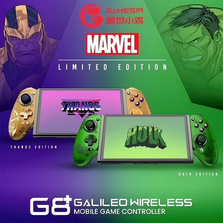 Gamesir G8 Plus G8 + ตัวควบคุมเกมมือถือบลูทูธเกมแพดสําหรับ NS Limited Edition Marvel Thanos Hall Effect จอยสติ๊กที่กําหนดเอง