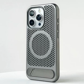 【Cellular cooling/Bracket/Pc hard case/Silver】เคส compatible for iPhone 15 14 13 12 11 16 17 pro max case