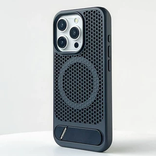 【Cellular cooling/Bracket/Pc hard case/Silver】เคส compatible for iPhone 15 14 13 12 11 16 17 pro max case