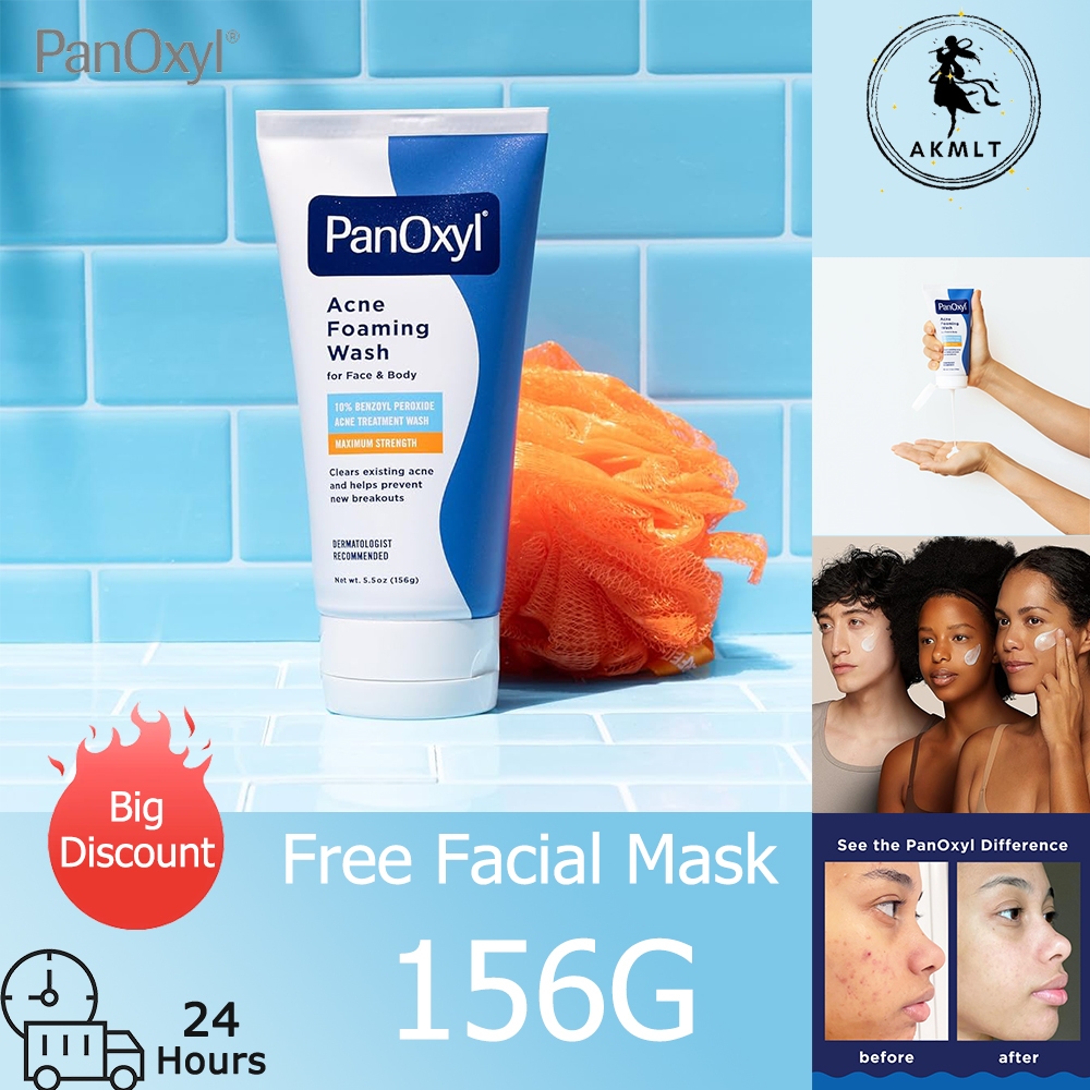 PanOxyl Acne Foaming Wash Benzoyl Peroxide 10% Maximum Strength Antimicrobial