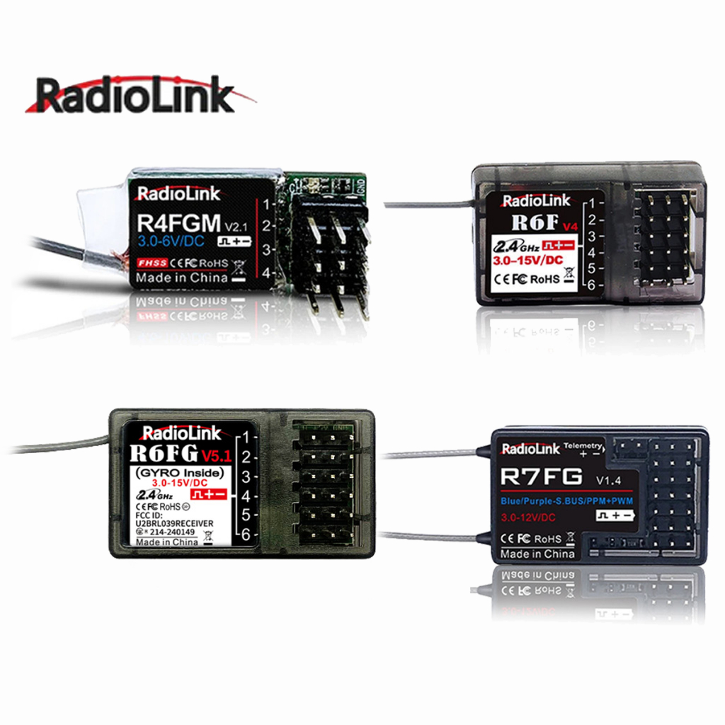 Radiolink 2.4G R4FGM R6F R6FG R7FG Gyro Receiver 4CH 6CH 7CH สําหรับเครื่องส่งสัญญาณรีโมทคอนโทรล RC 