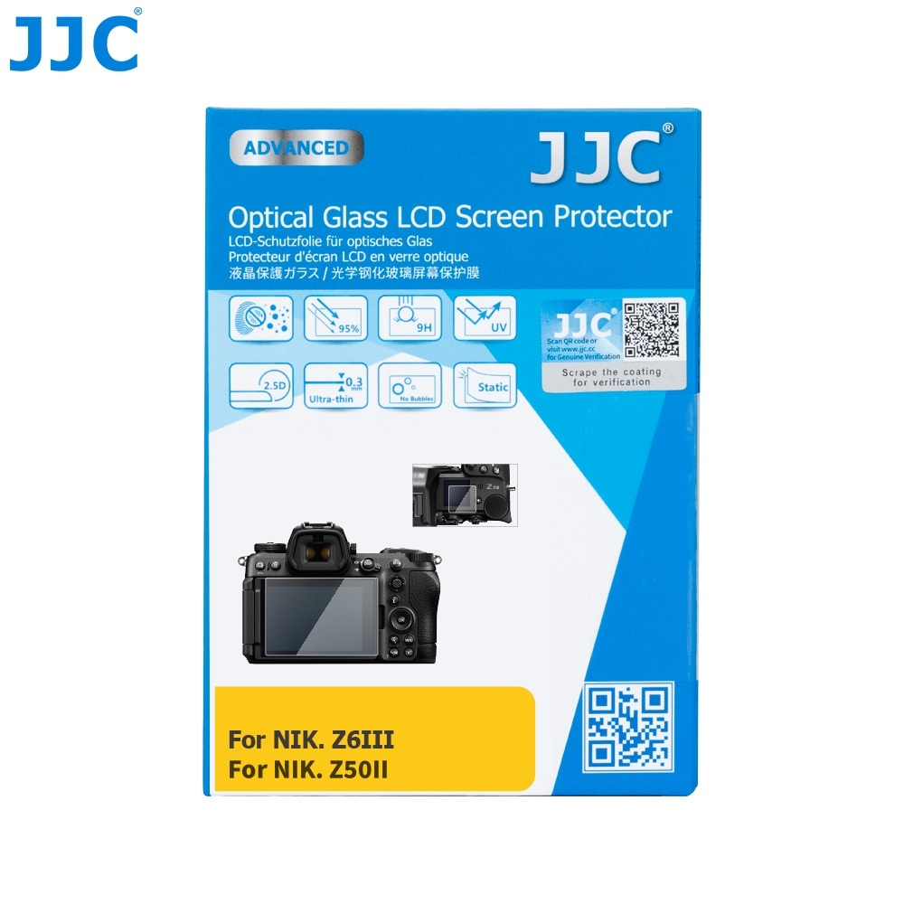 JJC HD ฟิล์มกันรอย Nikon ฟิล์มกระจก กล้อง กระจกนิรภัยสำหรับ Z6III Z50II Z6 III Z50 II Z6M3 Z50 Mark 