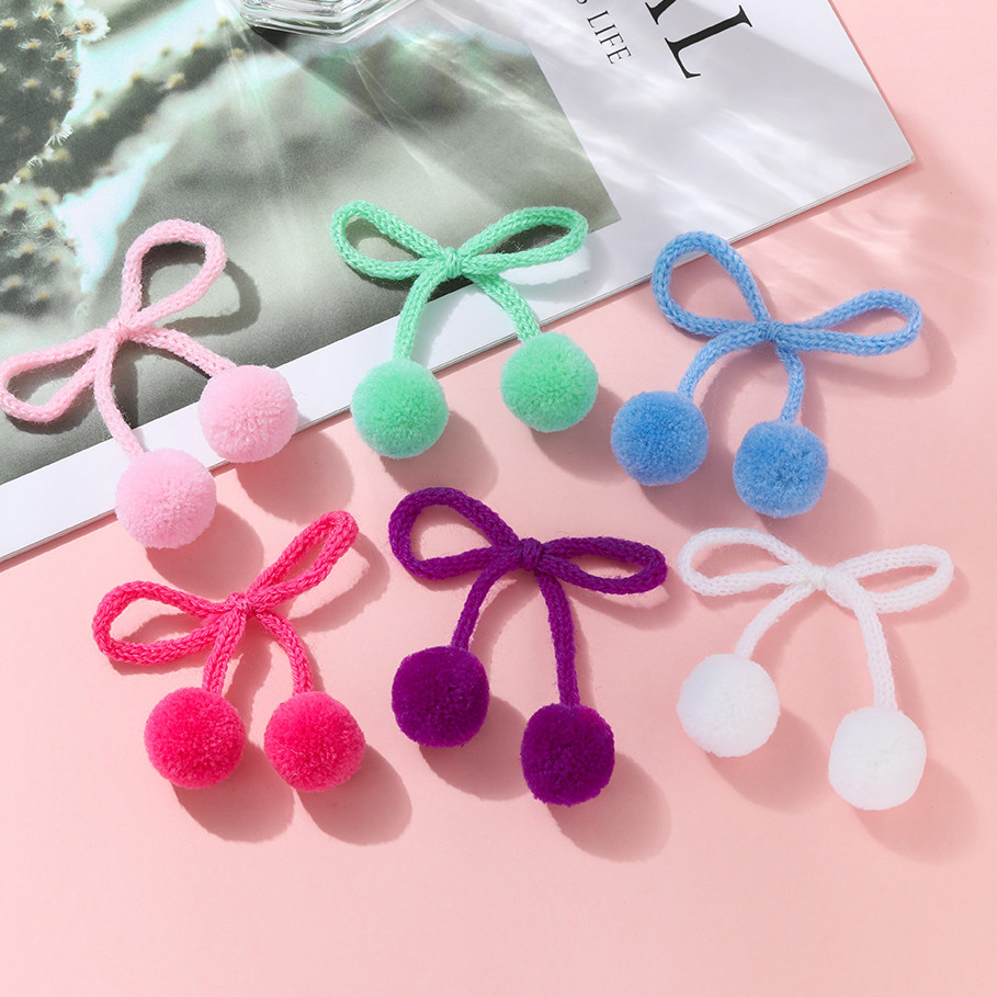 St. kunkka 6 ชิ้น Bow ตกแต่ง Ball 2 ซม. Bayberry Ball Charm สําหรับเสื้อผ้าเชือกผมหมวกตกแต่ง
