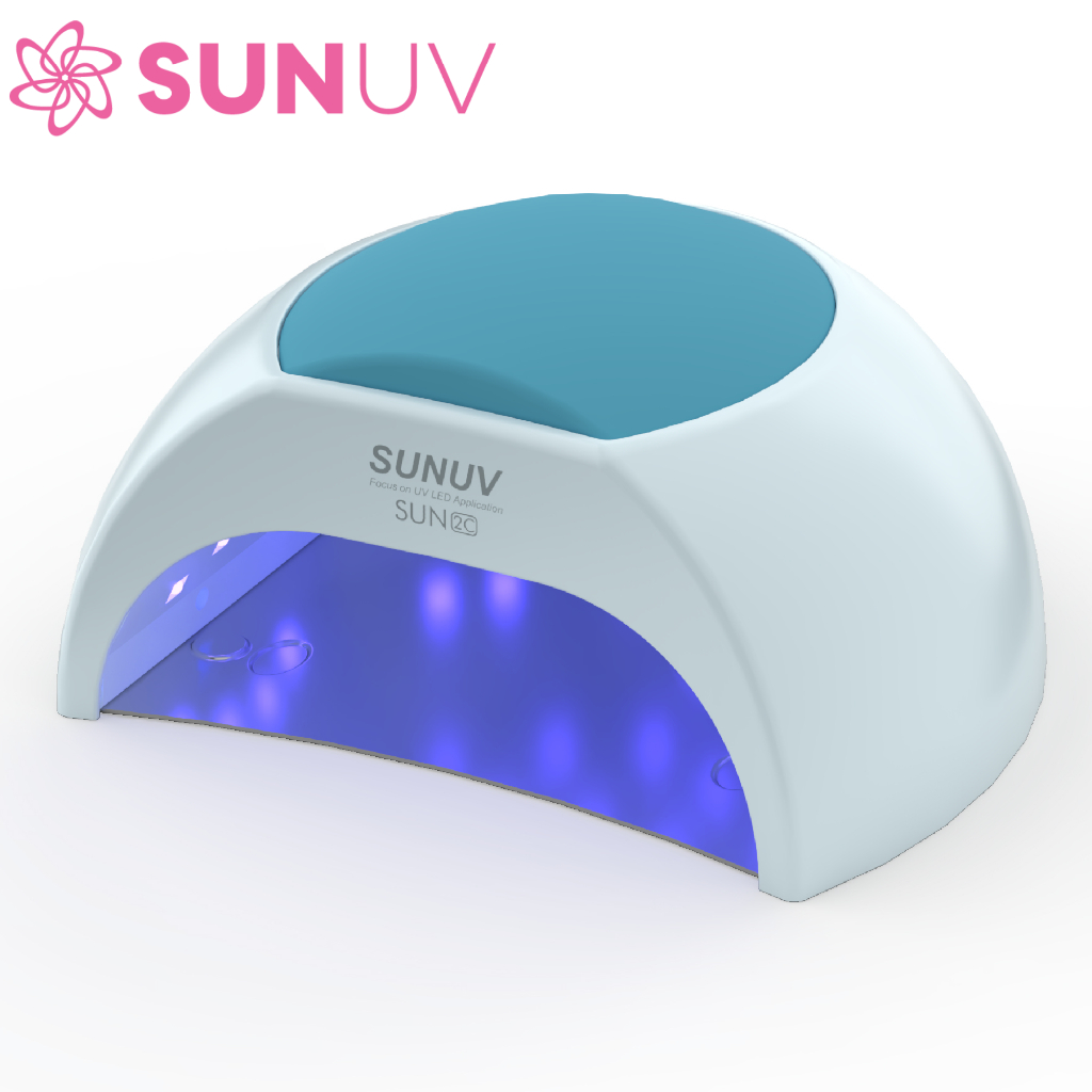 SUNUV SUN2C โคมไฟอบเล็บเจล 48W สำหรับซาลอนมืออาชีพ พร้อมเซ็นเซอร์อัตโนมัติ สีฟ้า