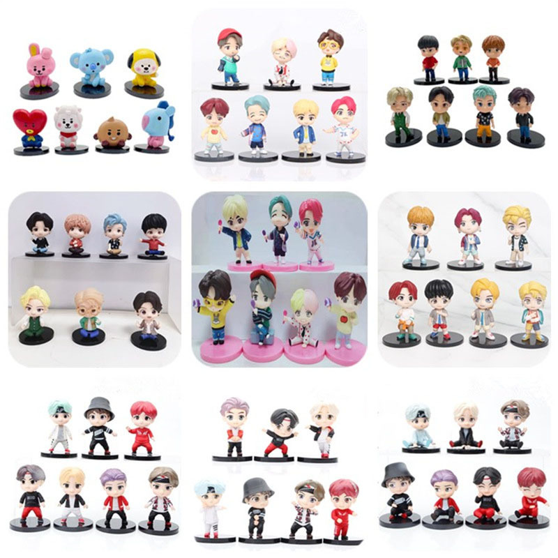9 รูปแบบ 7 ชิ้น Bangtan Boys Groups Rm Jin Suga Jhope Jimin V Jungkook ตุ๊กตาของเล่นรูปตุ๊กตา Star Idol น่ารักกองทัพของขวัญสําหรับเด็ก