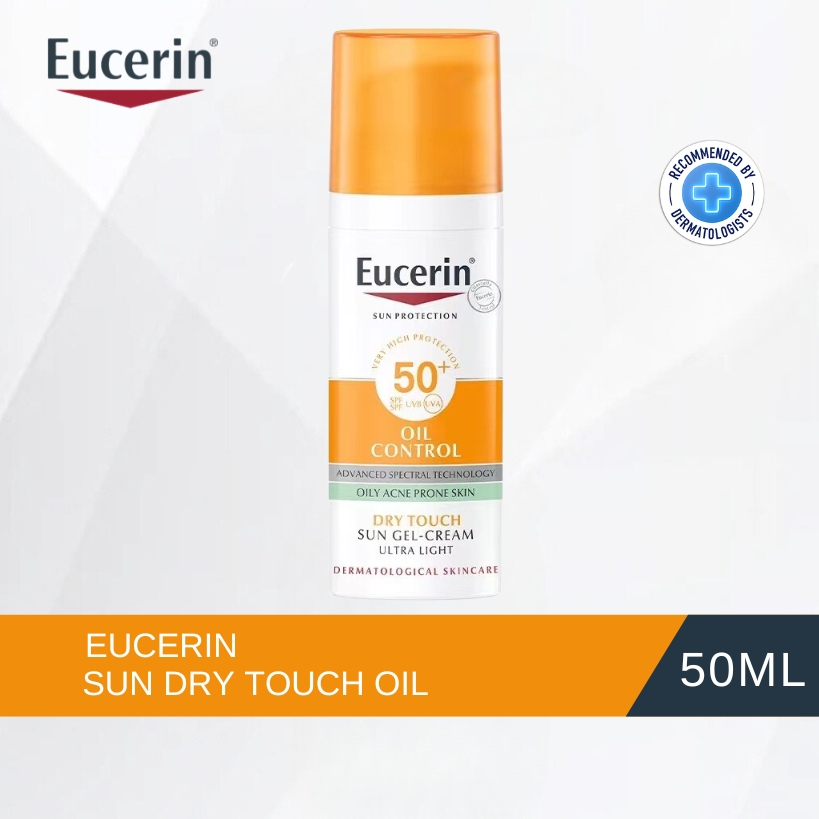 Eucerin Sun Dry Touch Oil Control Face SPF50+ PA++++ 50ml ยูเซอริน ครีมกันแดด Moisturising ลดสิว ครีมกันแดดหน้า กันแดดคุมมัน ครีมกันแดดเนื้อบางเบา