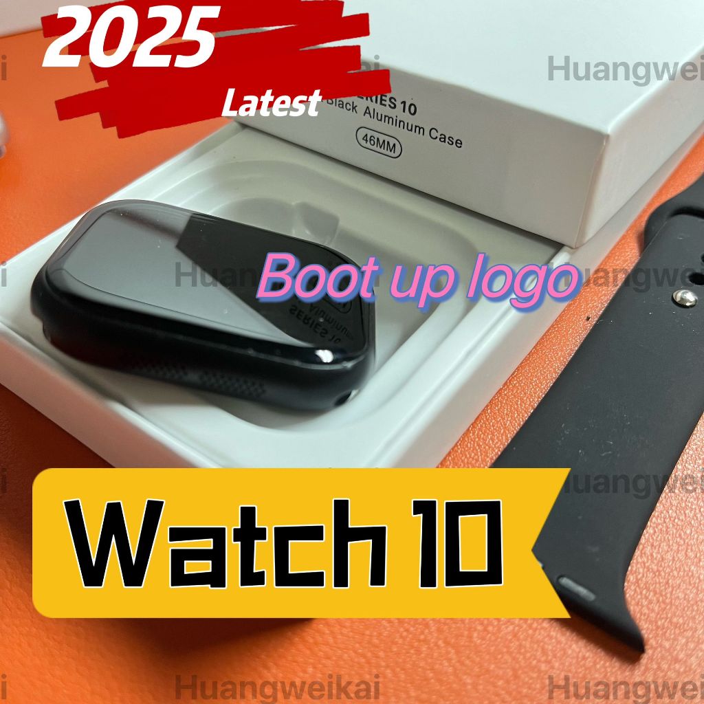 latest 2025 ใหม่ 47 มม.Smartwatch LOGO watch10 pro max ไร้สายชาร์จบลูทูธโทรกีฬา smart watch VS hello