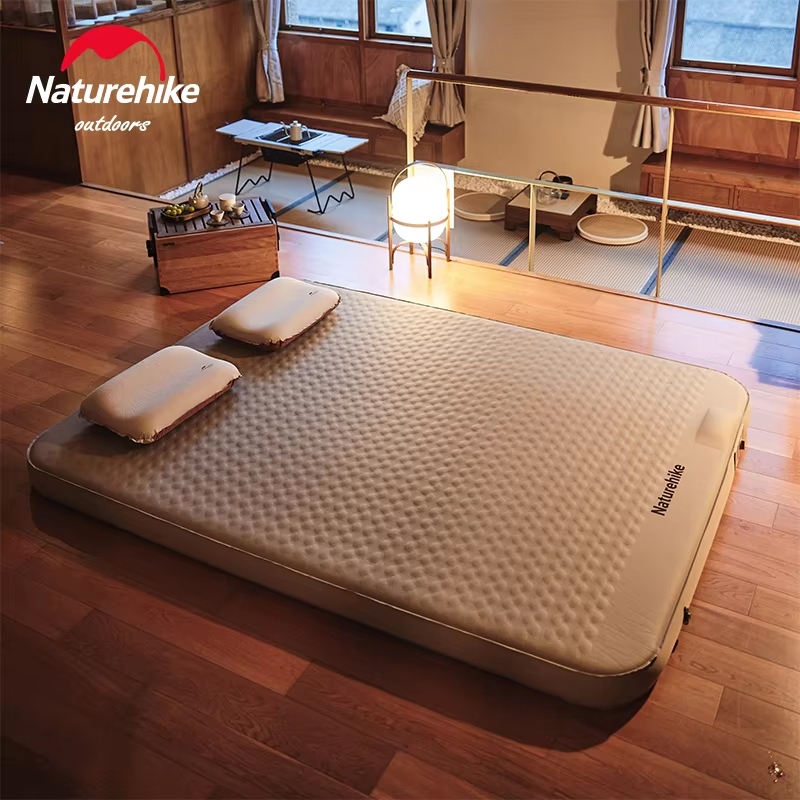 Naturehike TPU โฟมเบาะรองนอน C12 ปั๊มในตัวที่นอนแคมป์ปิ้ง R5.0 กลางแจ้ง 2 คนที่นอนลมพับเสื่อพอง