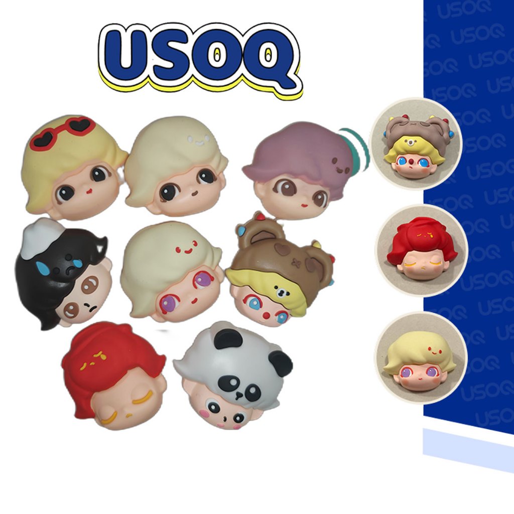 Usoq Jibbitz Crocs การ์ตูน POP MART Cave รองเท้าหัวเข็มขัด DIY อุปกรณ์เสริม Crocs Charm Jibbitz ปุ่ม