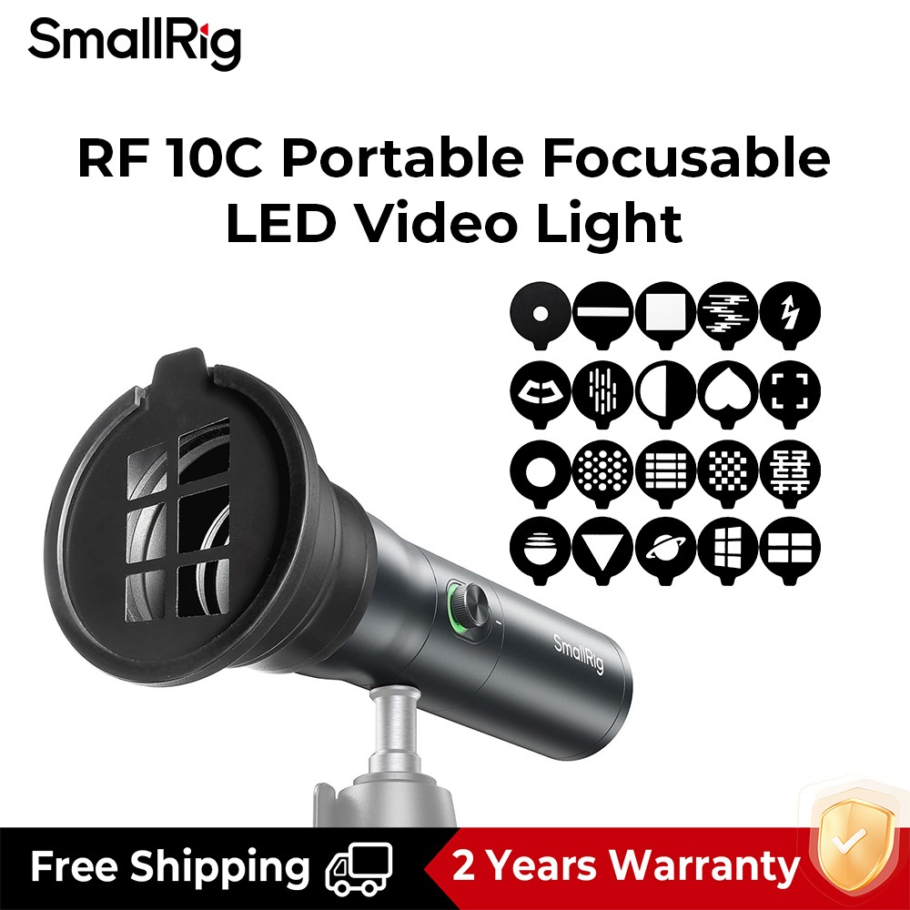 Smallrig RF 10C Mini Spotlight แบบพกพาโฟกัส LED Video Light สําหรับสมาร์ทโฟนการถ่ายภาพวิดีโอ (งานแต่งงาน, สตรีมมิ่งสด, การสร้างเนื้อหา) 4634