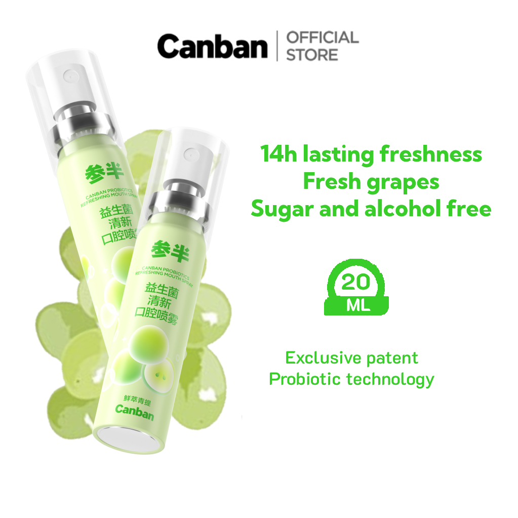 Canban Fresh Green Lift Oral Spray ปราศจากน้ําตาล ปราศจากแอลกอฮอล์ ขจัดกลิ่นปาก 20ml