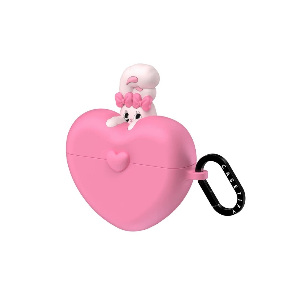 Pink Love Heart Bow Big Eye Rabbit ESTHER BUNNY เหมาะสําหรับ Apple Airpodspro 2nd Generation หูฟังป้องกันกรณี airpods 4th Generation น่ารักการ์ตูนสไตล์ใหม่ pro แฟชั่นเรียบง่ายรายละเอียดสไตล์เดียวกันไร้สายบลูทูธป้องกันกรณี