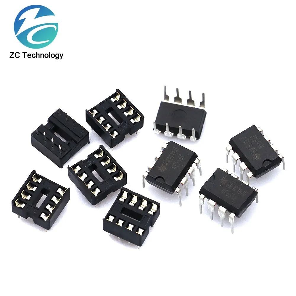 20pcs ใหม่ NE555 NE555P NE555N 555 จับเวลา DIP-8 8 Pin DIP ซ็อกเก็ต/SOP-8 SMD NE555DR IC BXV