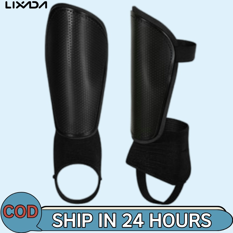 LIXADA [ลิดา ห้างสรรพสินค้า] สนับแข้งฟุตบอลพร้อมที่ป้องกันข้อเท้าและสายรัดปรับได้อุปกรณ์ป้องกันฟุตบอลสําหรับเด็กเยาวชนผู้ใหญ่