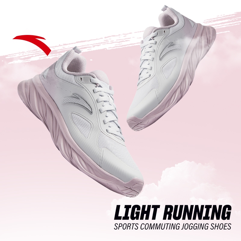 ANTA SS รองเท้าวิ่งสำหรับผู้หญิง น้ำหนักเบา สวมใส่สบาย ระบายอากาศดี สำหรับเดินทางและเดิน 122515505U