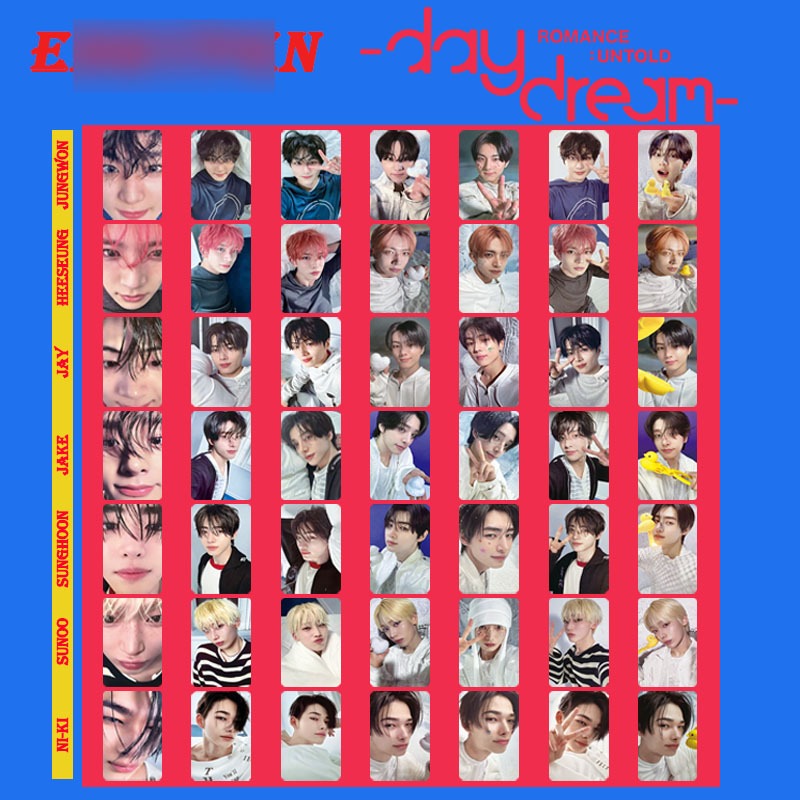 Enhypen Photocard ROMANCE UNTOLD การ์ดอัลบั้ม Universal Card การ์ดลูกสูบญี่ปุ่น Coffee Card Sinking Lomb Merchandise