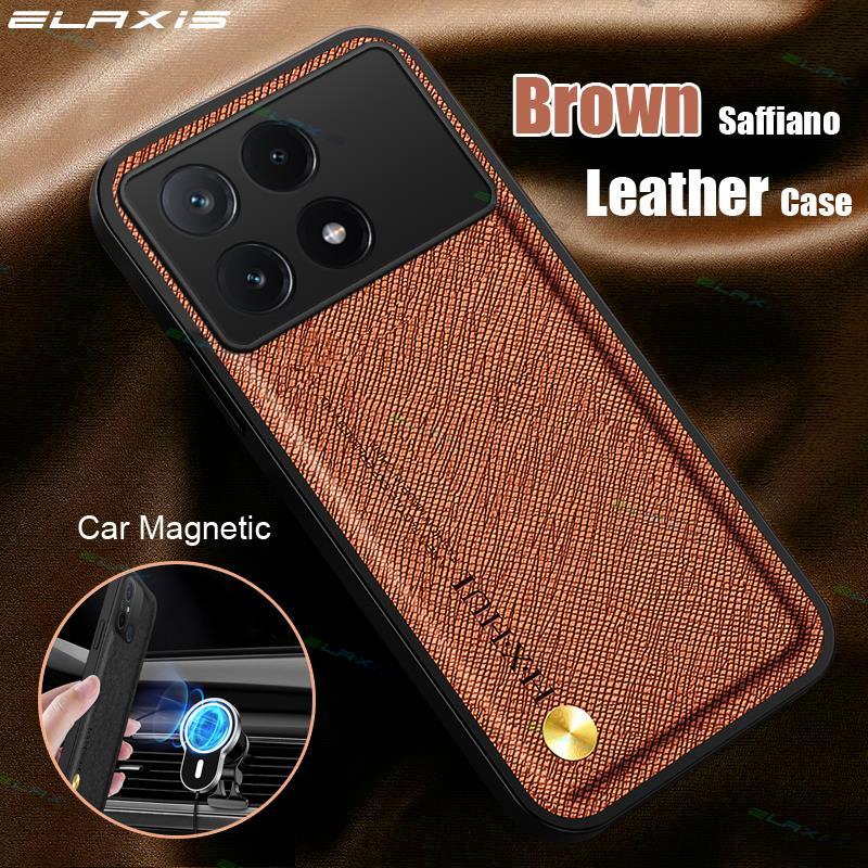 Elaxis นุ่มข้ามทอผ้าปลอกไนลอนสําหรับ POCO X6 Pro 5G เคสโทรศัพท์หรูหราธุรกิจกล้องกันกระแทกฝาหลัง ES015