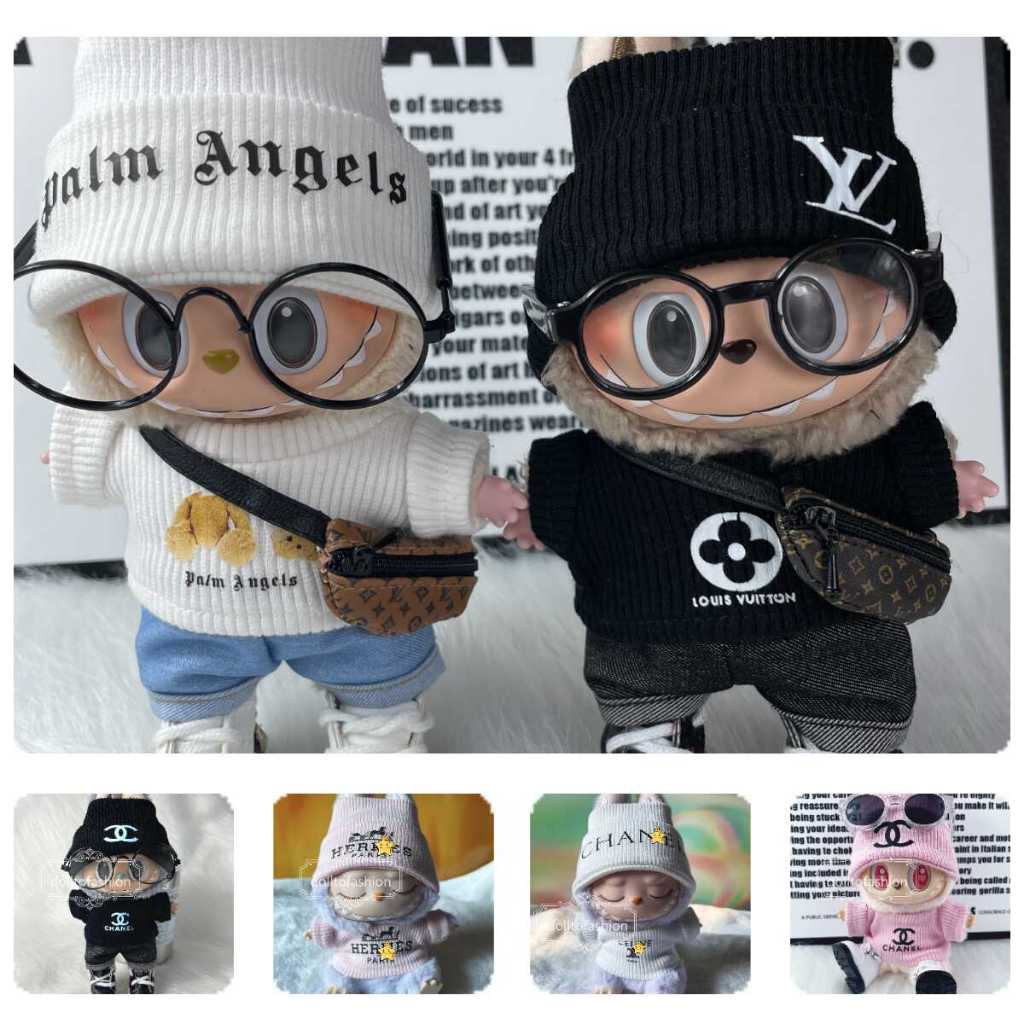 Labubu V1 V2 ชุดเสื้อผ้า รองเท้า กางเกง หมวกแพ็คแบ็ค ตุ๊กตามาการอง อุปกรณ์เสริม(ไม่มีตุ๊กตา)