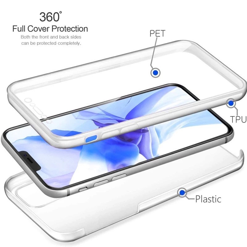 360 สองด้านสําหรับ Samsung A14 A24 A34 A54 A05 A05S A15 A35 A55 4G 5G สองด้านป้องกัน Hard PC กรณีโทร