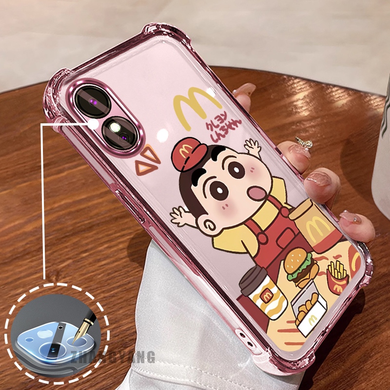 New สีcase สําหรับ OPPO A18 A38 A17 A17K A60 สี่มุมไฟฟ้า super anti drop เคสโทรศัพท์ความงามการ์ตูนน่ารักรูปแบบตัวอักษร TPU soft case – โปรปัง