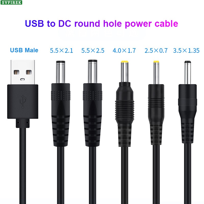สายปลั๊กไฟ USB เป็น DC DC 5V ถึง 12V สาย USB Barrel Jack สายไฟสําหรับเราเตอร์ Wifi