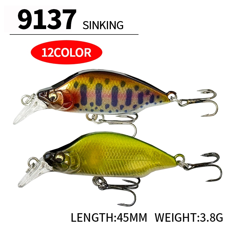45 มม. 3.8 กรัม Mini Sinking Minnow Fishing Lure เหยื่อ Hare