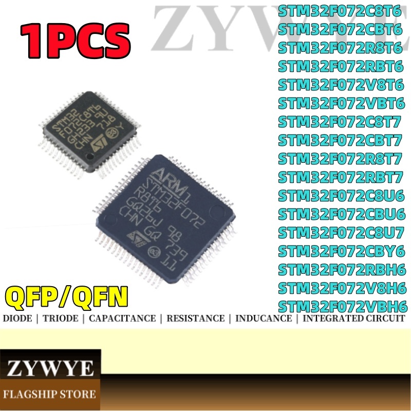 1pcs ยี่ห้อใหม่ STM32F072C8T6 STM32F072CBT6 STM32F072 R8T6 RBT6 V8T6 VBT6 C8T7 C6U แบบบูรณาการC6H C8