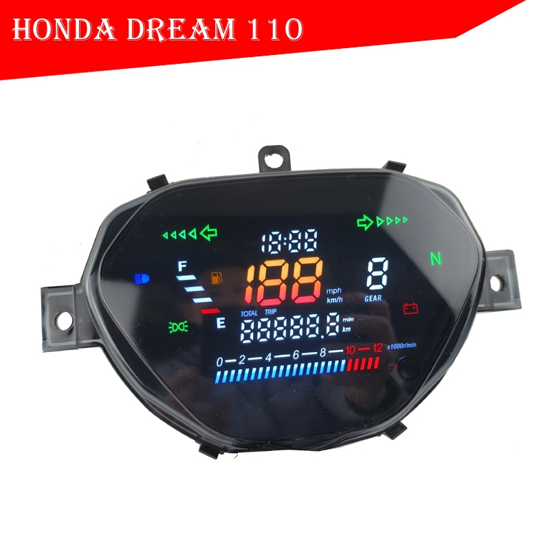 เครื่องวัดดิจิตอลวัดระยะทาง Tachometer สําหรับ Honda EX5 110 Super Cub Dream 110 EX5 Dream 110 Speedometer Assy