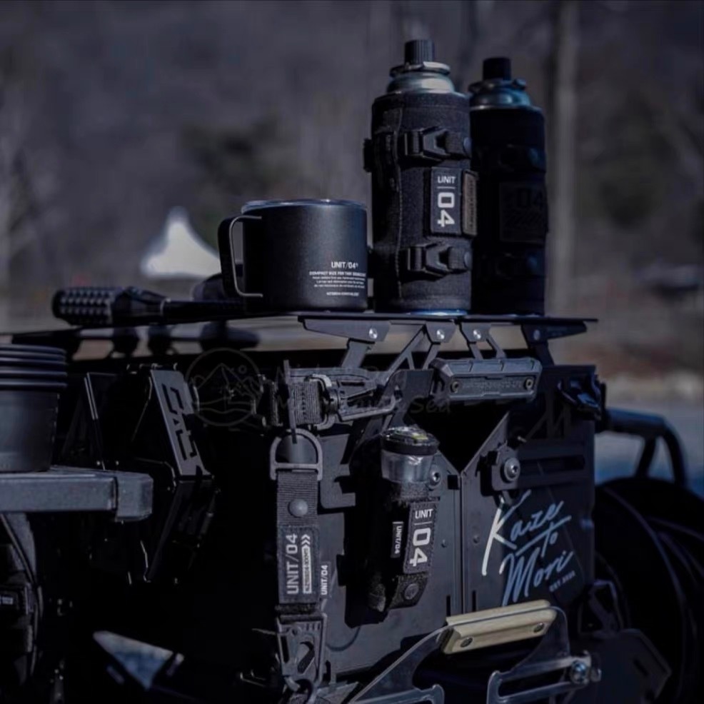 Unit04 Outdoor Camping ยุทธวิธีสีดํา Camouflage Cassette 220g250g ถังแก๊สฝาครอบป้องกันถังแก๊ส - รูปที่ 5