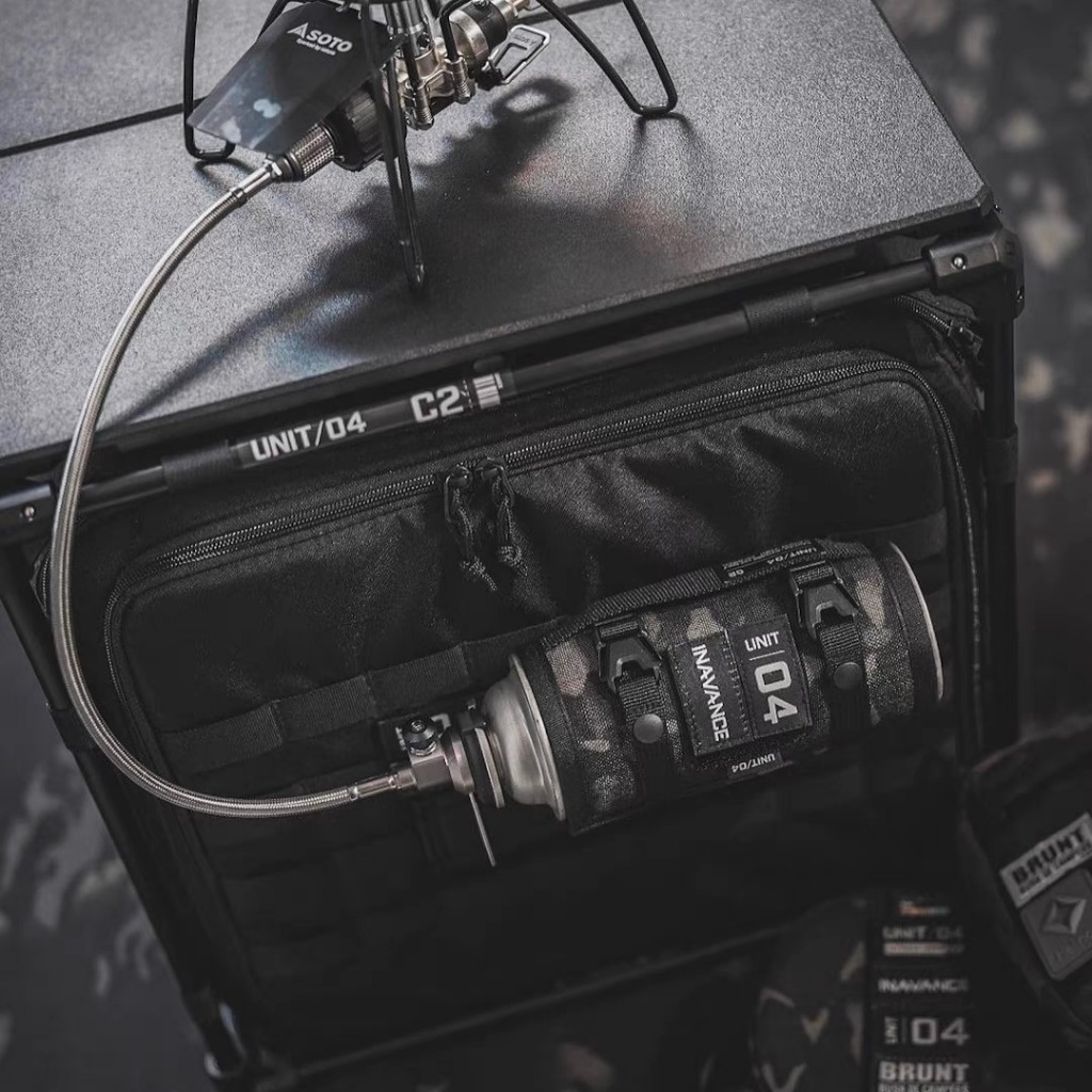 Unit04 Outdoor Camping ยุทธวิธีสีดํา Camouflage Cassette 220g250g ถังแก๊สฝาครอบป้องกันถังแก๊ส - รูปที่ 3