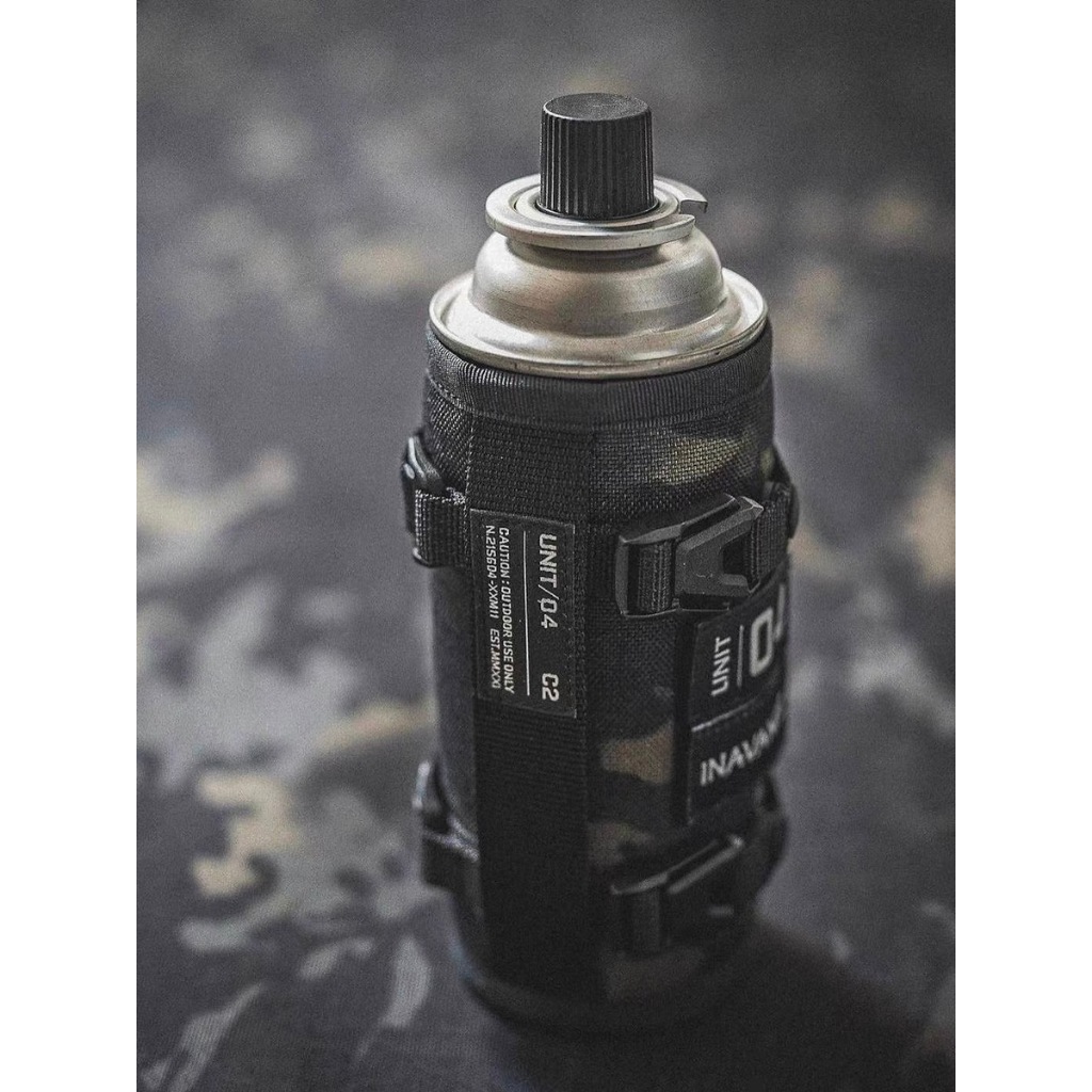 Unit04 Outdoor Camping ยุทธวิธีสีดํา Camouflage Cassette 220g250g ถังแก๊สฝาครอบป้องกันถังแก๊ส - รูปที่ 2