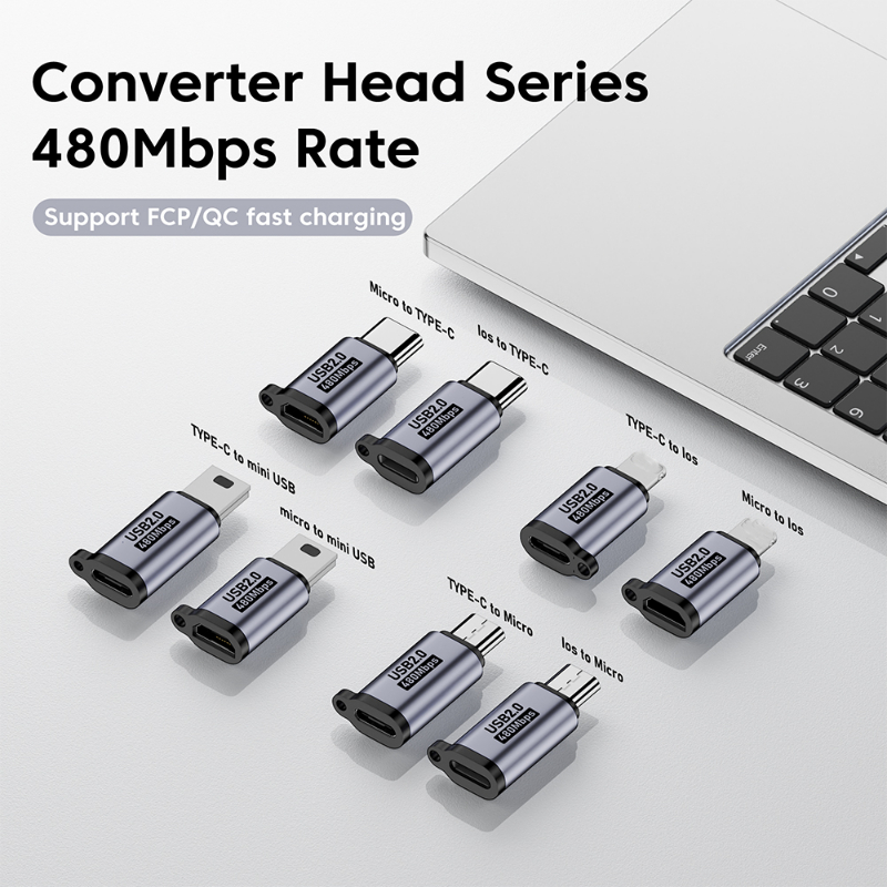 อะแดปเตอร์โทรศัพท์ TYPE-C ตัวเมียเป็น MICRO รองรับการแปลงสายเคเบิลข้อมูลโทรศัพท์มือถือและการชาร์จสําหรับ Xiaomi Samsung