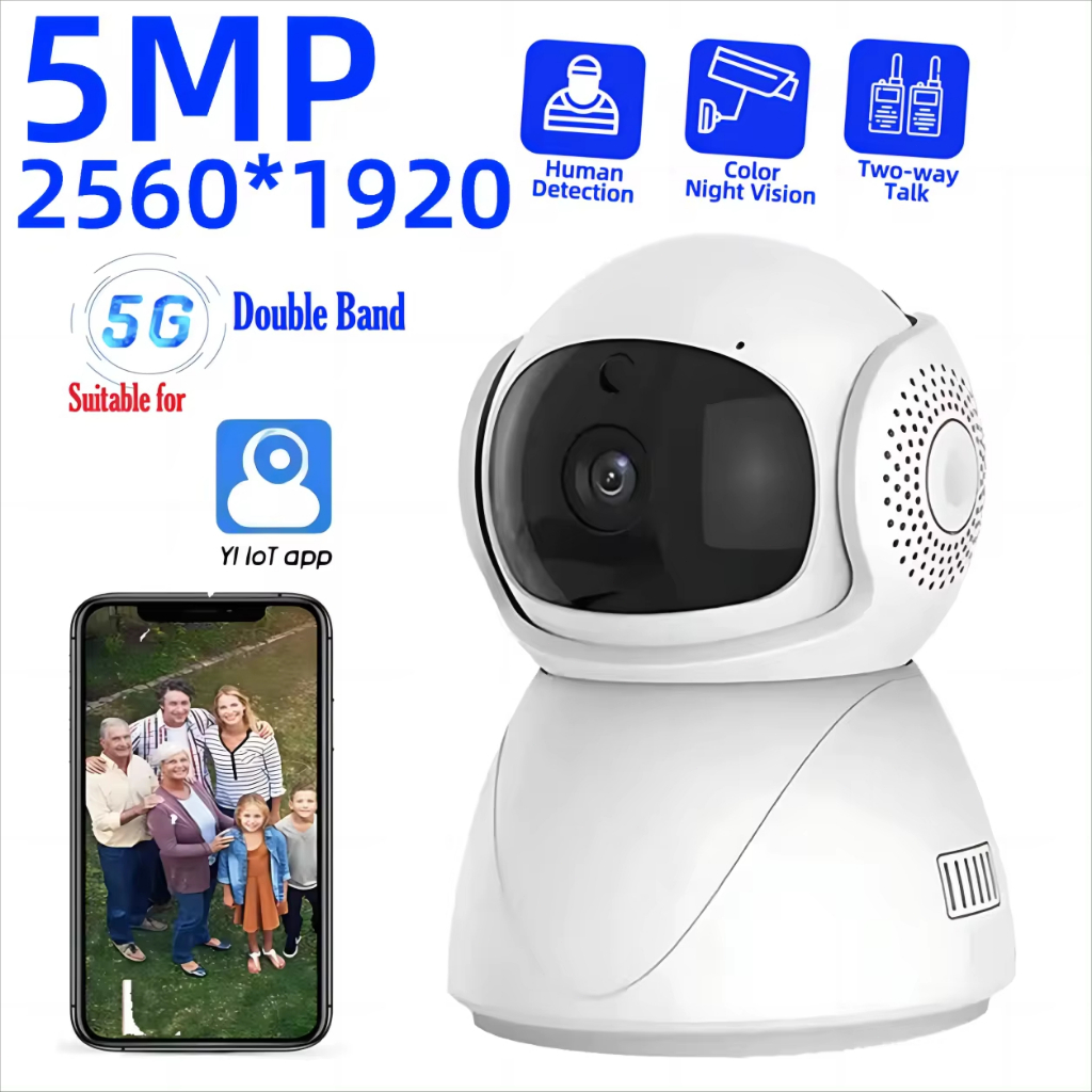 5g YI IoT WiFi สมาร์ทกล้อง IP 2MP/5MP AI Human Detect สี Night Vision กล้องเฝ้าระวัง Smart Life Baby