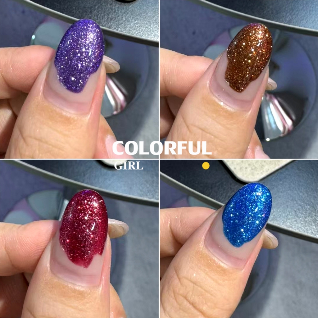 พร้อมส่งในไทย 《 JIAOYANSHE 》16สี สี พร้อมชาร์ทสีค่ะสีแน่นสวยมากเลยนะคะ   สีเจลแฟลชกลิตเตอร์  แพลตติมันแฟลช+ประกายออโรร่า  กากเพชรชัด แน่น - รูปที่ 7