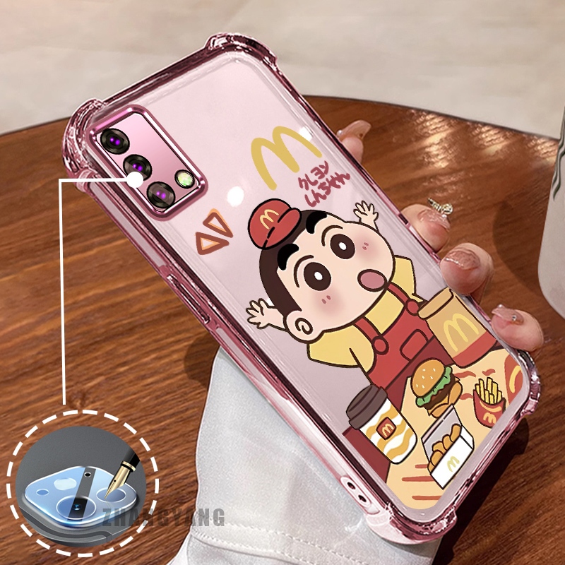 New สีcase สําหรับ OPPO A74 4G A95 4G สี่มุมไฟฟ้า super anti drop เคสโทรศัพท์ความงามการ์ตูนรูปแบบตัวอักษรน่ารัก TPU soft case