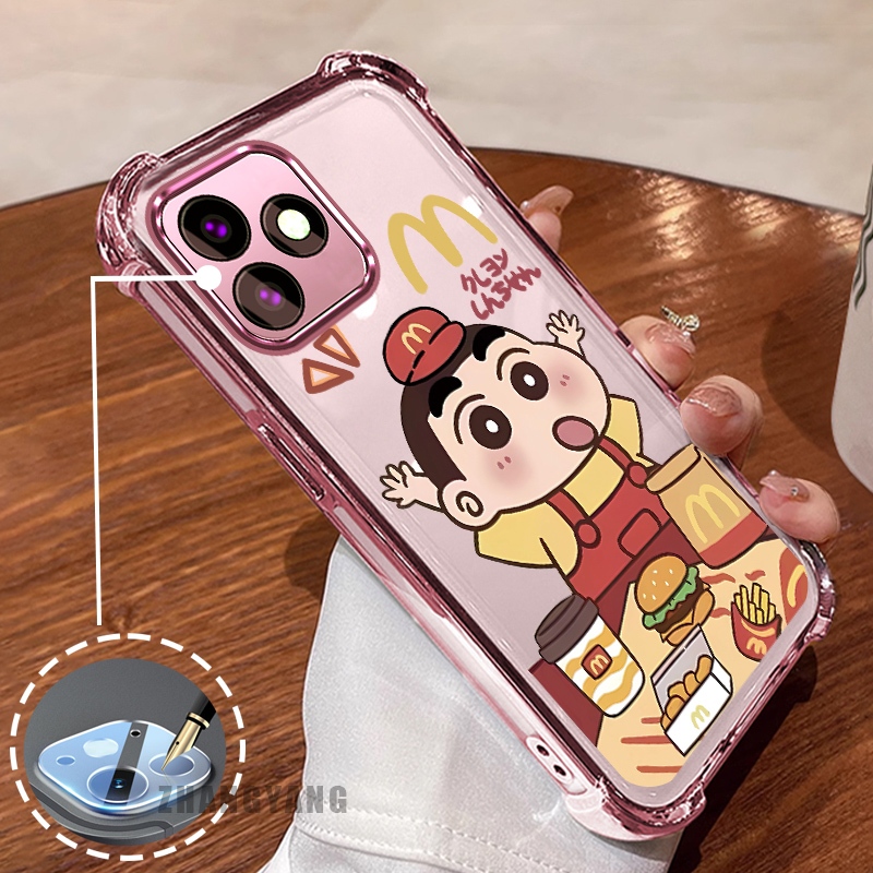 New สีcase สําหรับ Realme c53 สี่มุมไฟฟ้า super anti drop เคสโทรศัพท์ความงามการ์ตูนรูปแบบตัวอักษรน่ารัก TPU soft case