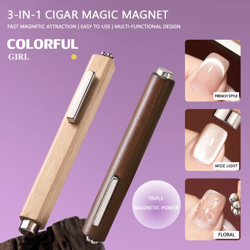 3-in-1 Cigar Magic Magnet พร้อมส่งแท่งแม่เหล็กดูด2ขนาด 1ชิ้น แม่เหล็กแคทอาย แม่เหล็กดูดสีเล็บเจล แรงดูดที่ทรงพลังมากค่ะ Triple Magnetic Power