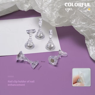 พร้อมส่ง แท่นวางเล็บปลอมสำหรับฝึกทำเล็บ ที่วางเล็บปลอม อุปกรณ์ช่วยตกแต่ง ฐานวางปลอม กล่อง ตัว 5 ชิ้น+1แท่นที่เป็นแม่เหล็ก