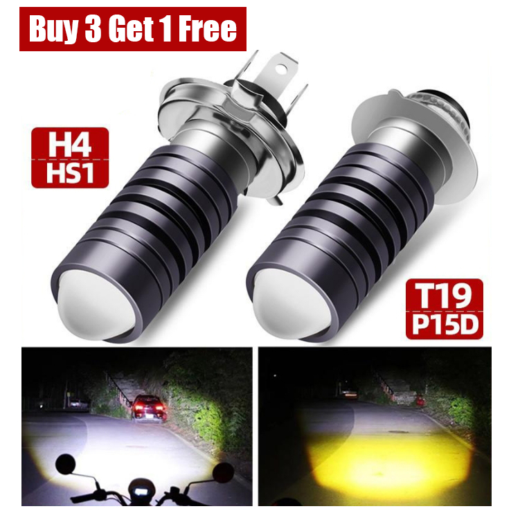 Mini Driving Light ใหม่ล่าสุด หลอดไฟตัดหมอก LED T19 P15D  สําหรับรถจักรยานยนต์ Bulb หลอดไฟหน้ารถจักร