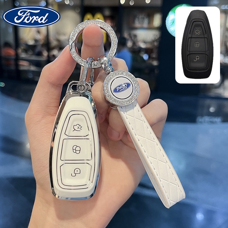 ฝาครอบกล่องสมาร์ทกุญแจรถ Ford เหมาะสําหรับ Ford Focus/Festa/Everest TPU ฝาครอบกุญแจรถ