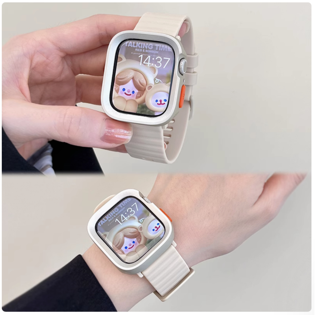 Soft Sports Frame for i Watch Case Series11 10 9 8 7654,se, ultra 49mm Clear iWatch Case Rubber Prot