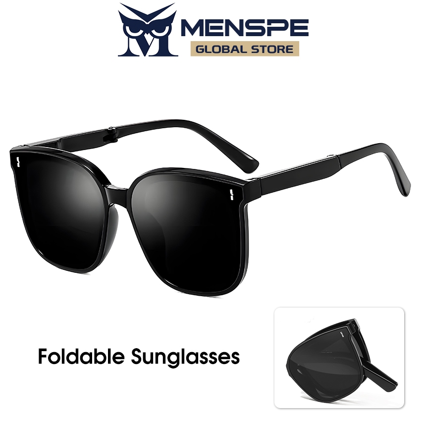 Menspe Unisex แฟชั่นแว่นตากันแดดพับได้ขนาดใหญ่ FrameUV400 ป้องกันแว่นตากันแดดโพลาไรซ์แว่นตาป้องกันแสงแดดสําหรับผู้ชายผู้หญิงขับรถเดินป่า