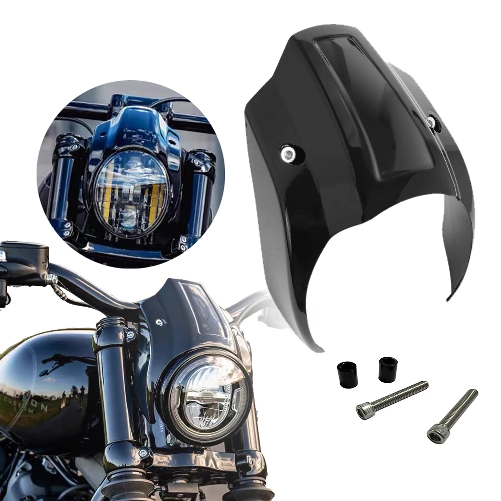 รถจักรยานยนต์สีดําไฟหน้าด้านนอก Fairing สําหรับ Harley Breakout FXBR/S 2018-2022 2021 2020 2019