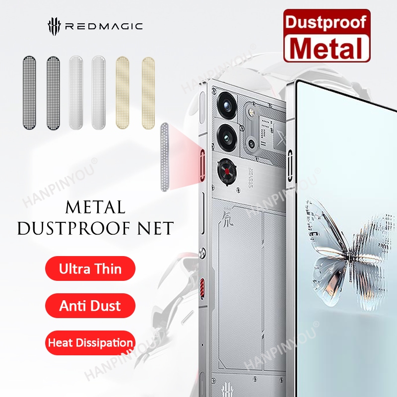 สําหรับ Red Magic 11 10 10s 9s 8s 7s Pro Plus Air โทรศัพท์กันฝุ่นสติกเกอร์สุทธิหูฟังลําโพง Hole Outlet vent ป้องกันฝุ่นตาข่ายโลหะ
