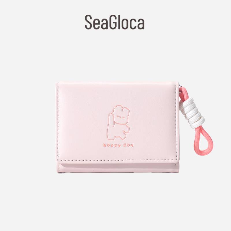 Seagloca กระเป๋าสตางค์พิมพ์ลายสัตว์ใหม่ Simple Gentle Multi-Functional Wallet Card Case สําหรับผู้หญิงไม่มี 2002