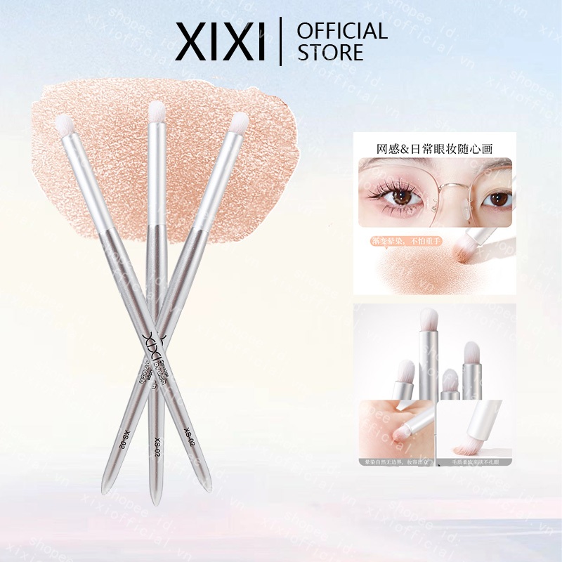Xixi แปรงแต่งหน้ารอยเปื้อนแปรงไม่มีรอยต่อ Finish คอนซีลเลอร์แปรงเส้นใยนุ่มออกแบบแฟชั่นแปรงหน้าเดียว NO.XS-02